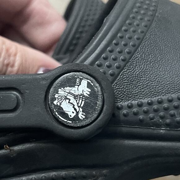 Crocs Classic Clog Child Size 5 Black Waterproof Slip On Logo Summer Sandal - Picture 4 of 6